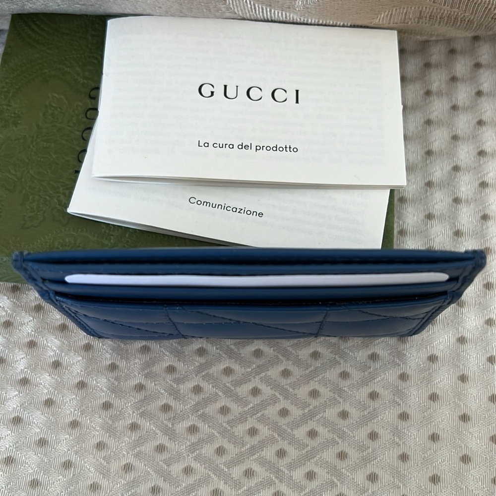 Gucci Card Case Blue 443127 : 496334 - Made in Italy - Picture 6 of 8